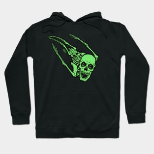 Flying Skellie (light green) Hoodie